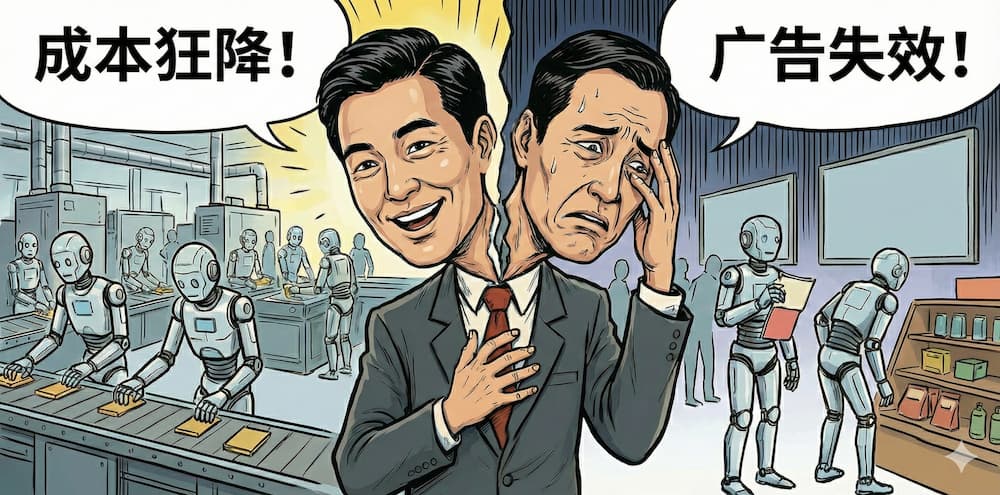 本想着AI能替代员工的,结果连用户也替代了